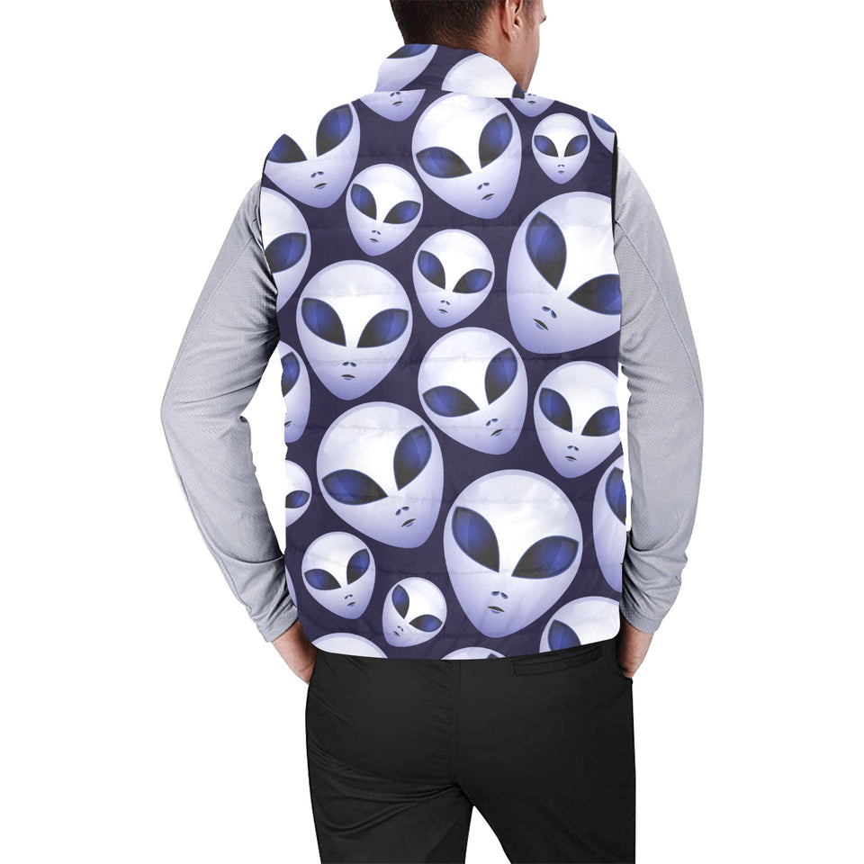 Alien Pattern Print Design 01 Men's Padded Vest