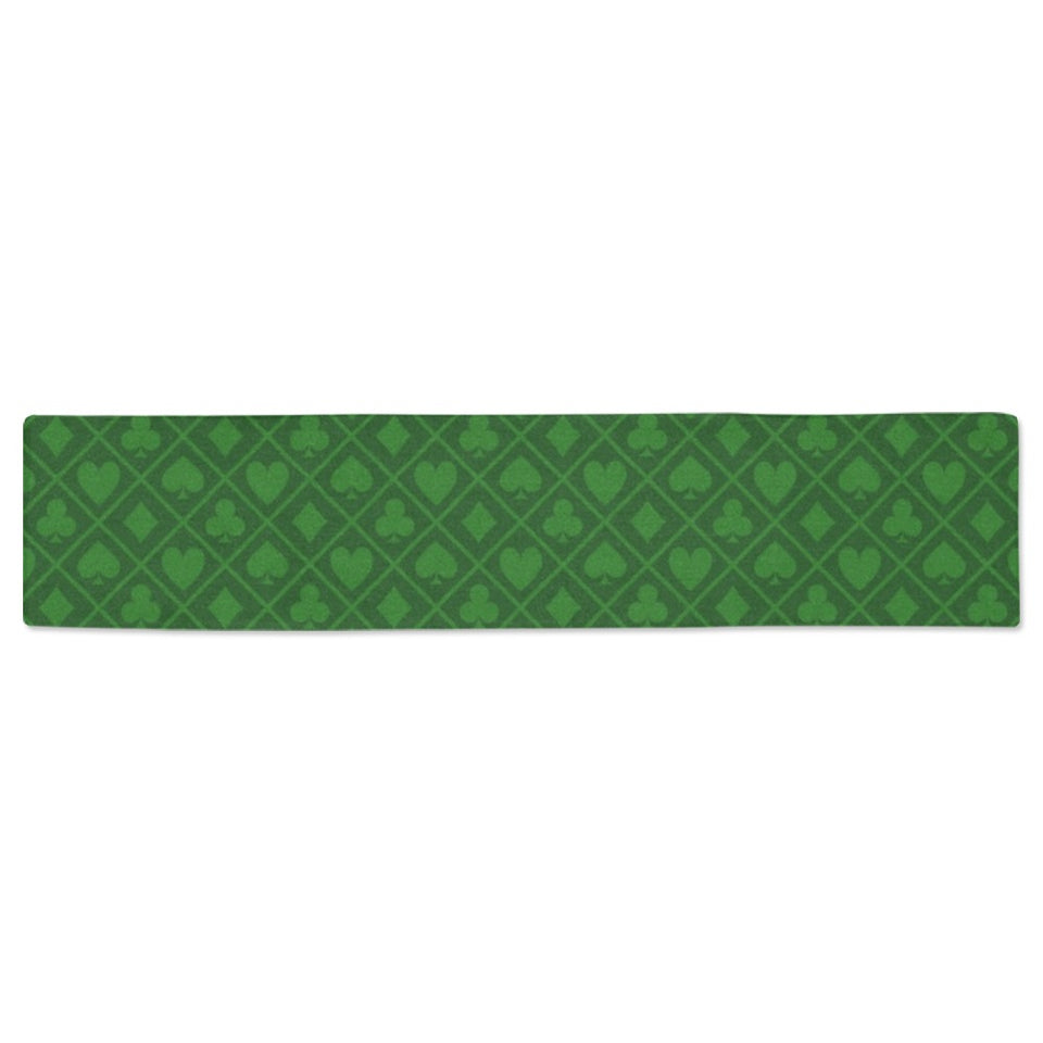 Casino Cards Suits Pattern Print Design 04 Table Runner