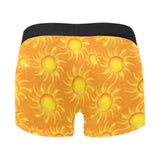 Sun orange background Men's All Over Print Boxer Briefs Men's Underwear