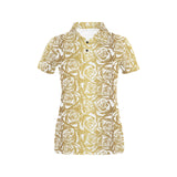 Rose Pattern Print Design 05 Women's All Over Print Polo Shirt
