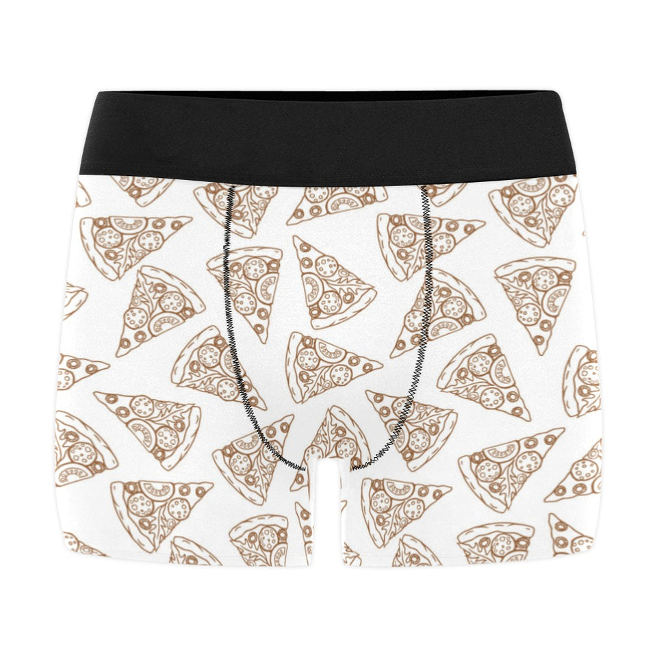 Hand drawn pizza pattern Men's All Over Print Boxer Briefs Men's Underwear