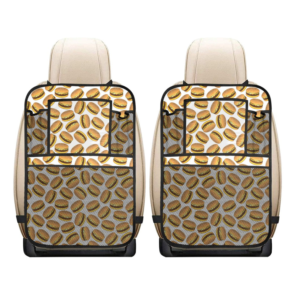Hamburger Pattern Print Design 03 Car Seat Back Organizer