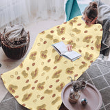 peanuts design pattern Blanket Robe with Sleeves