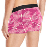 Beautiful dragonfly pink background Men's All Over Print Boxer Briefs Men's Underwear