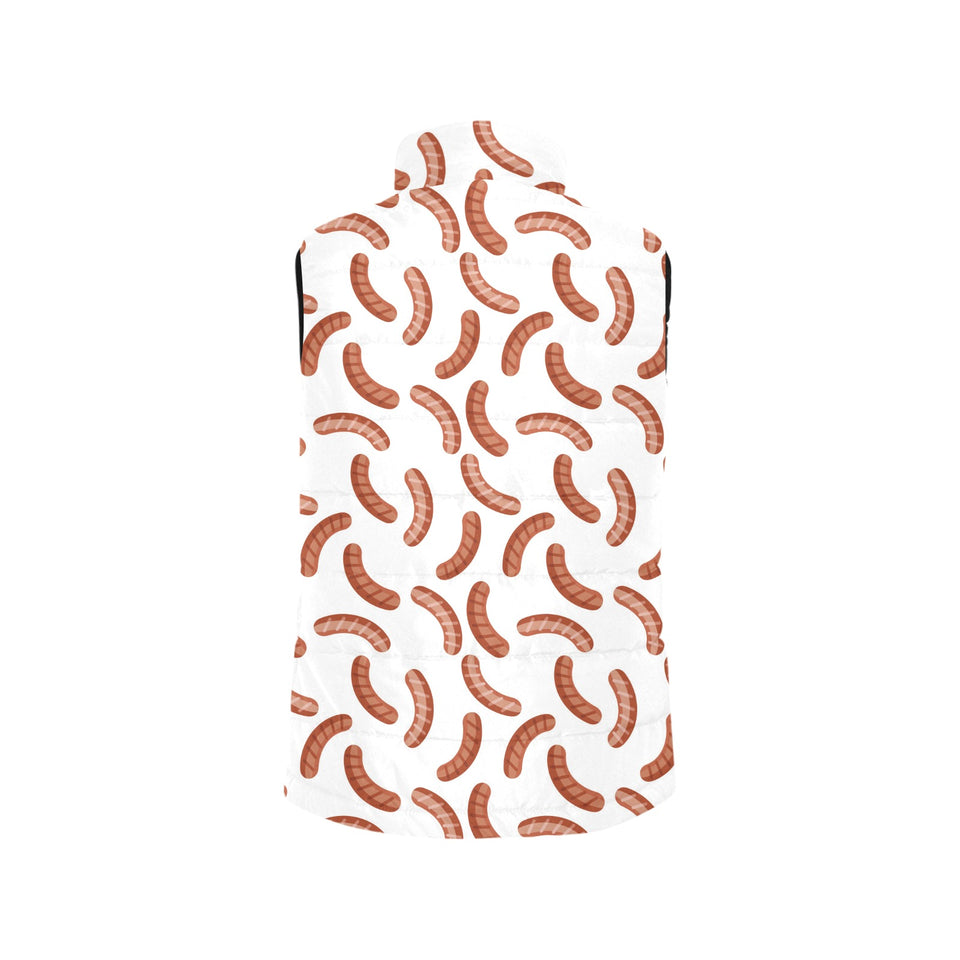 Sausage Pattern Print Design 04 Men's Padded Vest
