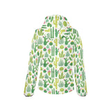 Cactus pattern copy Women's Padded Hooded Jacket