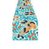 Cute sea otters fishe sea urchin pattern Table Runner