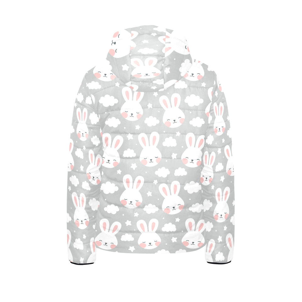 Rabbit cloud Pattern Kids' Boys' Girls' Padded Hooded Jacket