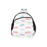 Hippopotamus Pattern Print Design 03 All Over Print Chest Bag