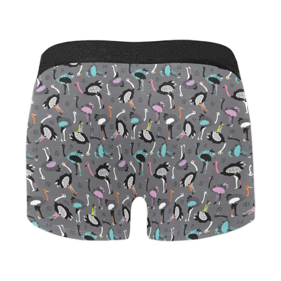 Ostrich Pattern Print Design 01 Men's All Over Print Boxer Briefs Men's Underwear