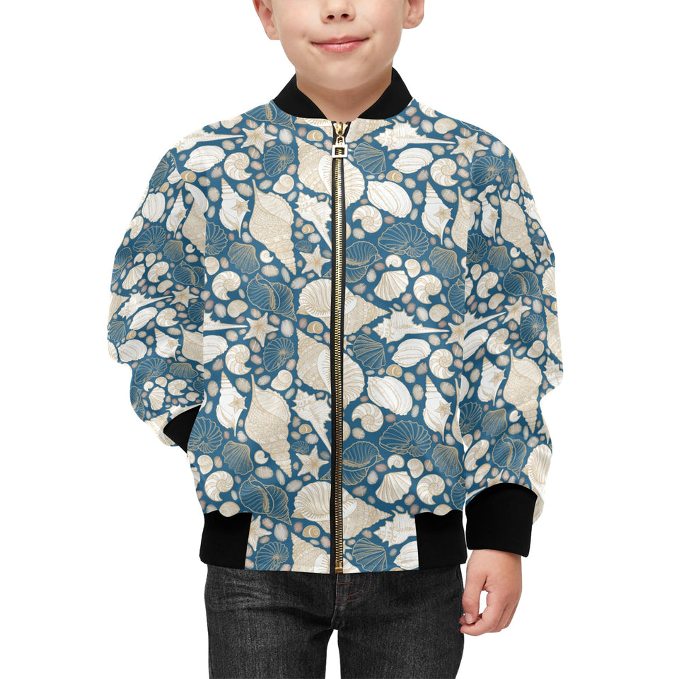 Sea turtle Polynesian Tribal design pattern Kids' Boys' Girls' Bomber Jacket