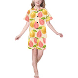 Beautiful guava pattern Kids' Boys' Girls' V-Neck Short Pajama Set