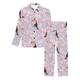 Beautiful toucan flower leaves Men's Long Pajama Set