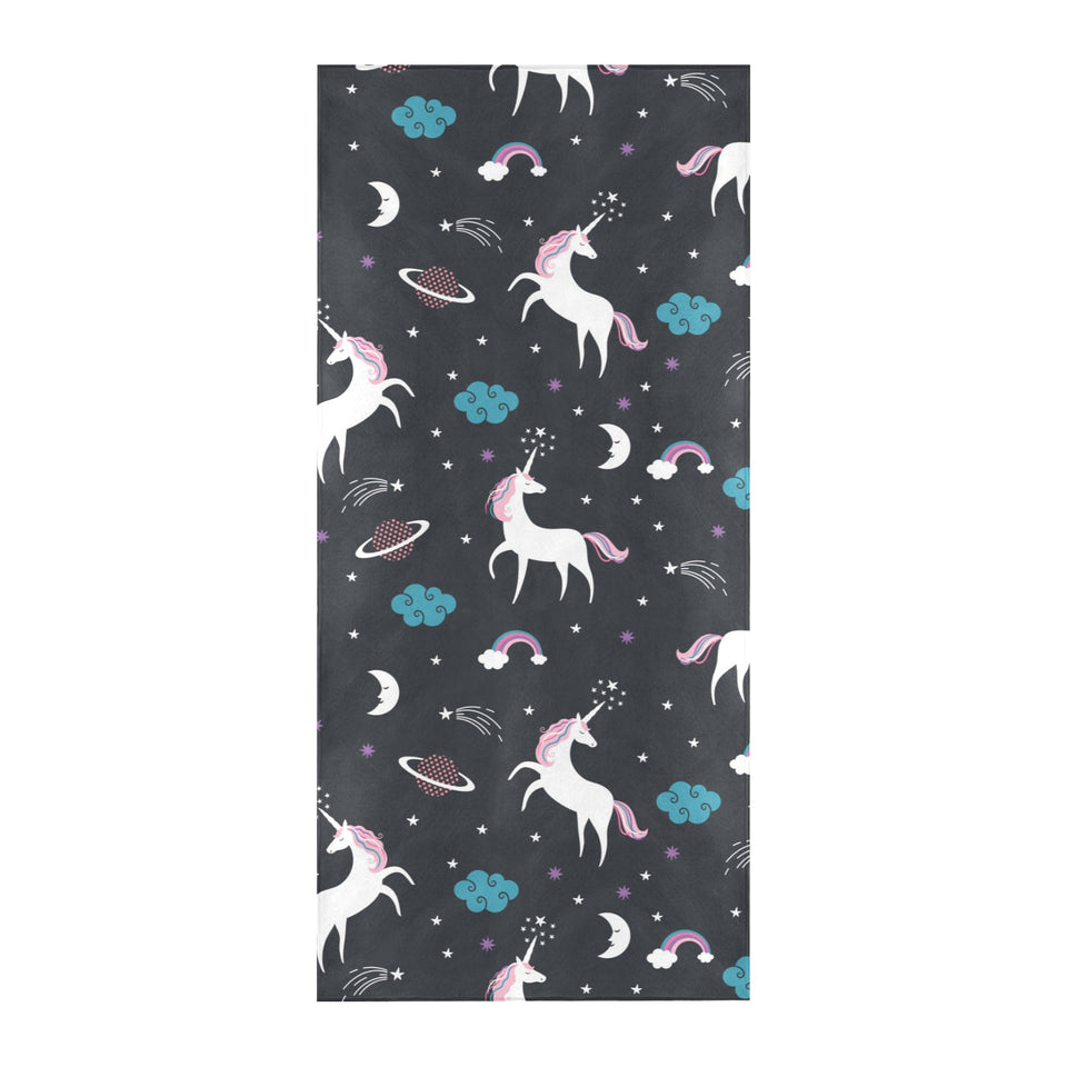 unicorn rainbows moon clound star pattern Beach Towel