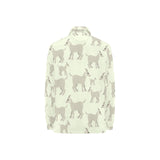 Little young goat pattern Women's Long Sleeve Polo Shirt