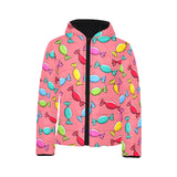 Colorful wrapped candy pattern Kids' Boys' Girls' Padded Hooded Jacket