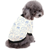 Cute sushi icon pattern All Over Print Pet Dog Round Neck Fuzzy Shirt
