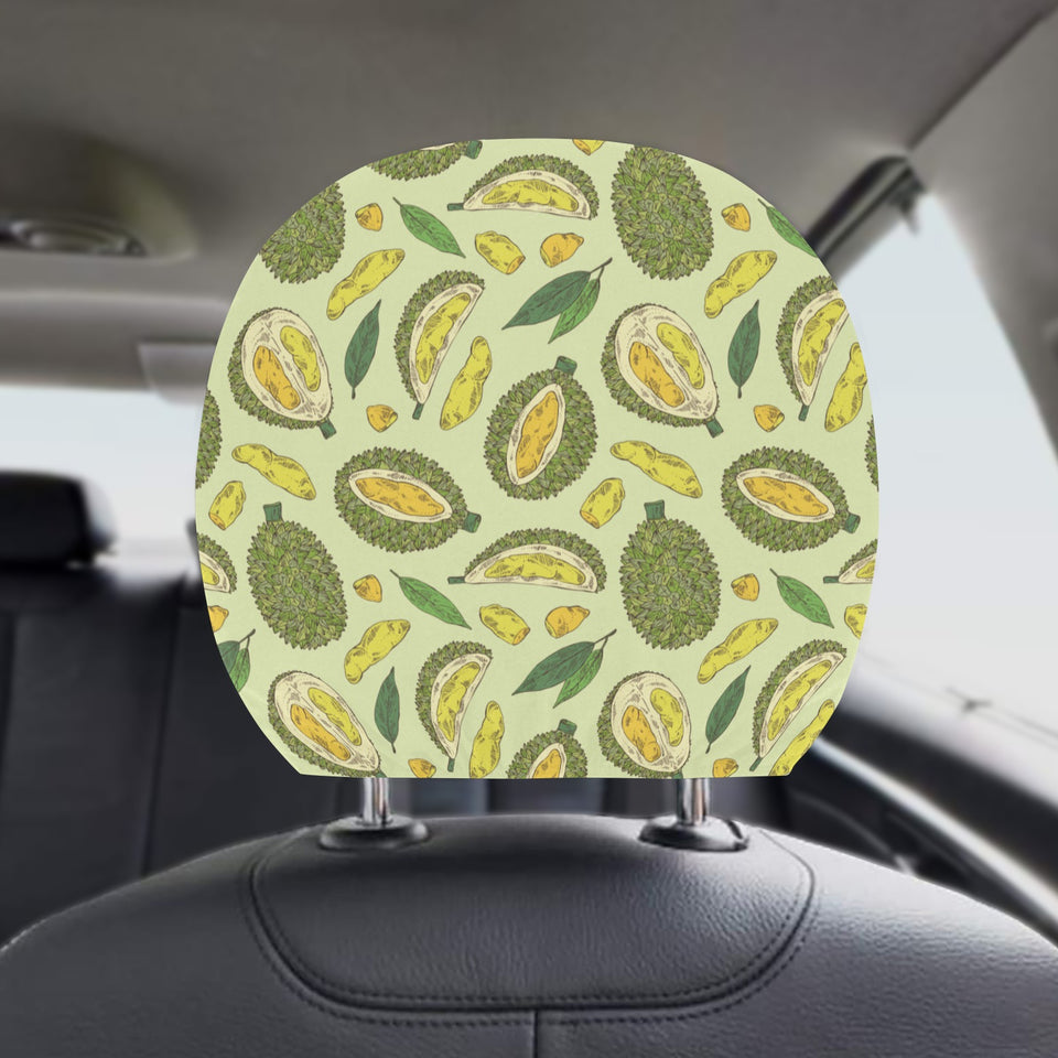 Durian leaves pattern background Car Headrest Cover