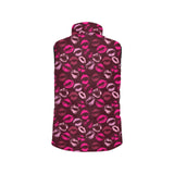 Lips Pattern Print Design 03 Women's Padded Vest