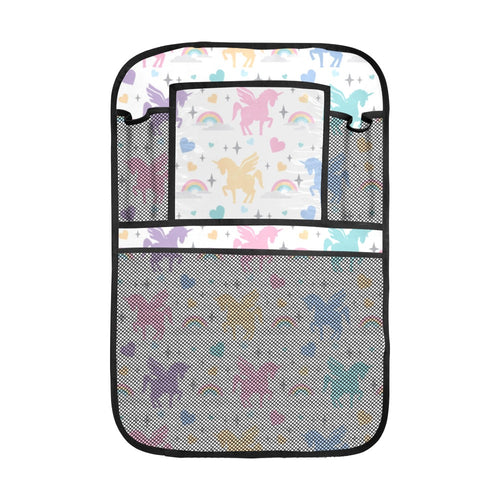 colorful unicorn rainbow heart pattern Car Seat Back Organizer