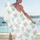 Pastel color cactus pattern Beach Towel