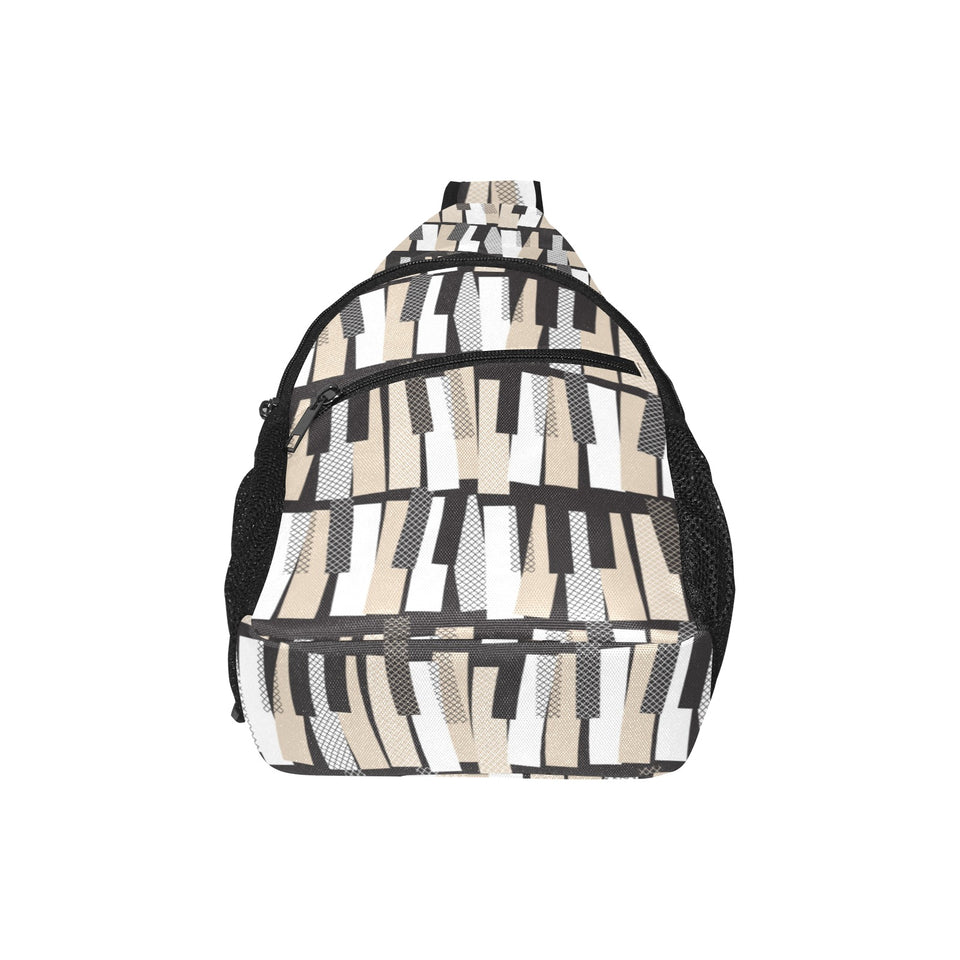 Piano Pattern Print Design 04 All Over Print Chest Bag