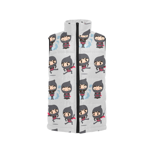 Cute ninja pattern Men's Padded Vest