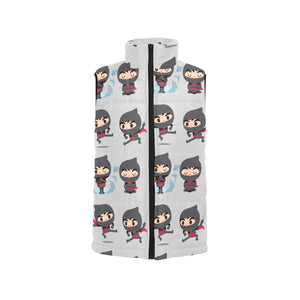 Cute ninja pattern Men's Padded Vest