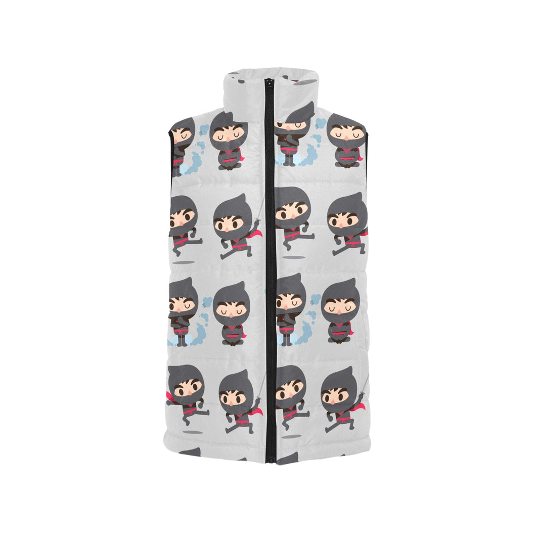 Cute ninja pattern Men's Padded Vest