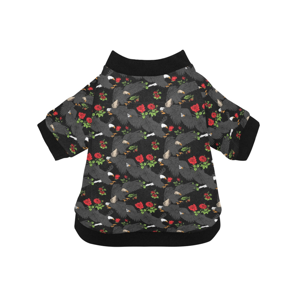 Eagle Pattern Print Design 04 All Over Print Pet Dog Round Neck Fuzzy Shirt