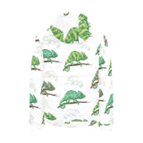 Chameleon lizard pattern Men's Padded Hooded Jacket