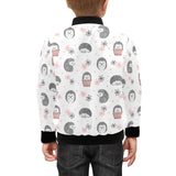 Hedgehog Pattern Print Design 02 Kids' Boys' Girls' Bomber Jacket
