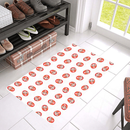 Daruma japanese wooden doll pattern Doormat