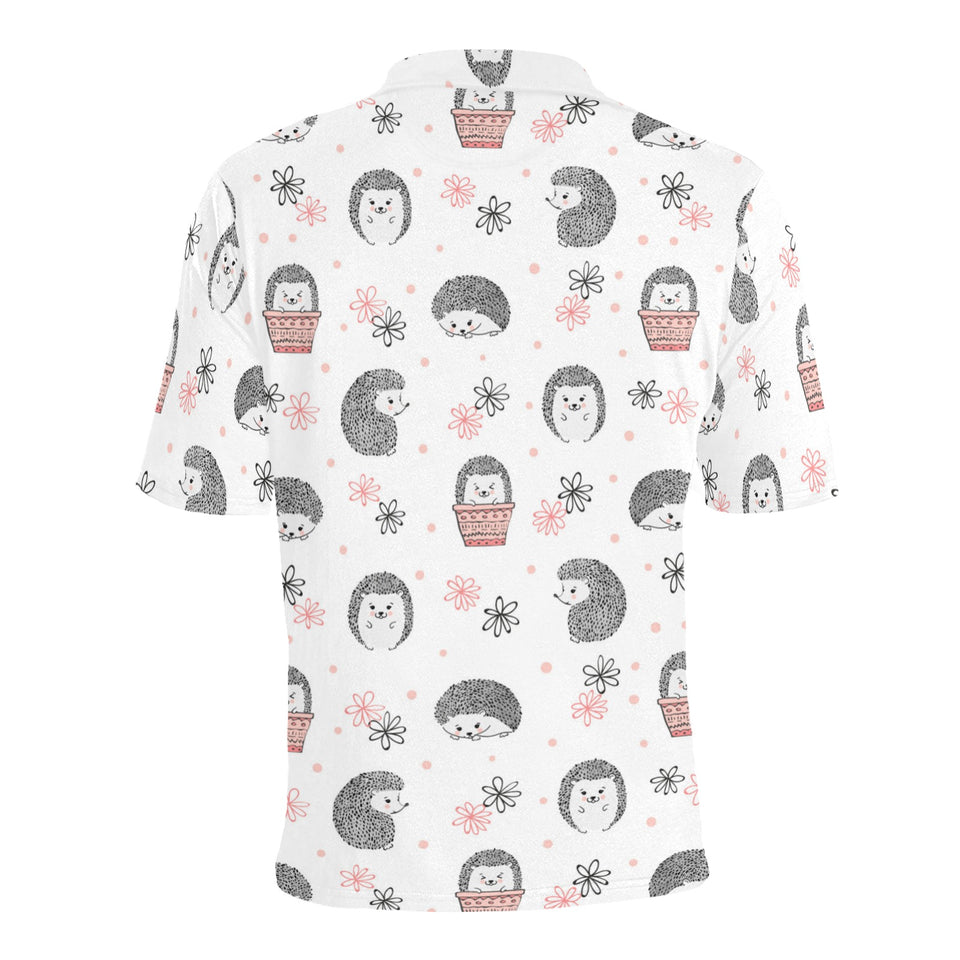 Hedgehog Pattern Print Design 02 Men's All Over Print Polo Shirt