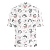 Hedgehog Pattern Print Design 02 Men's All Over Print Polo Shirt
