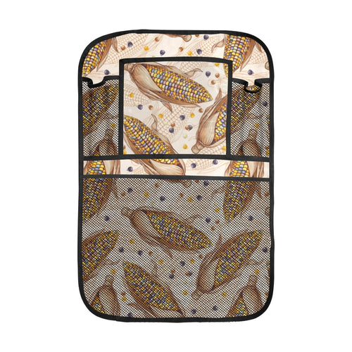 Corn Pattern Print Design 03 Car Seat Back Organizer