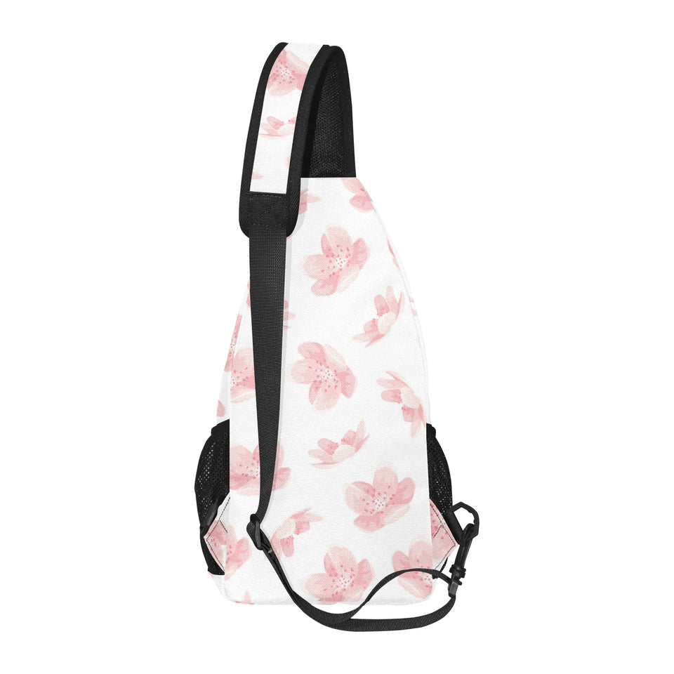 Pink sakura cherry blossom pattern All Over Print Chest Bag