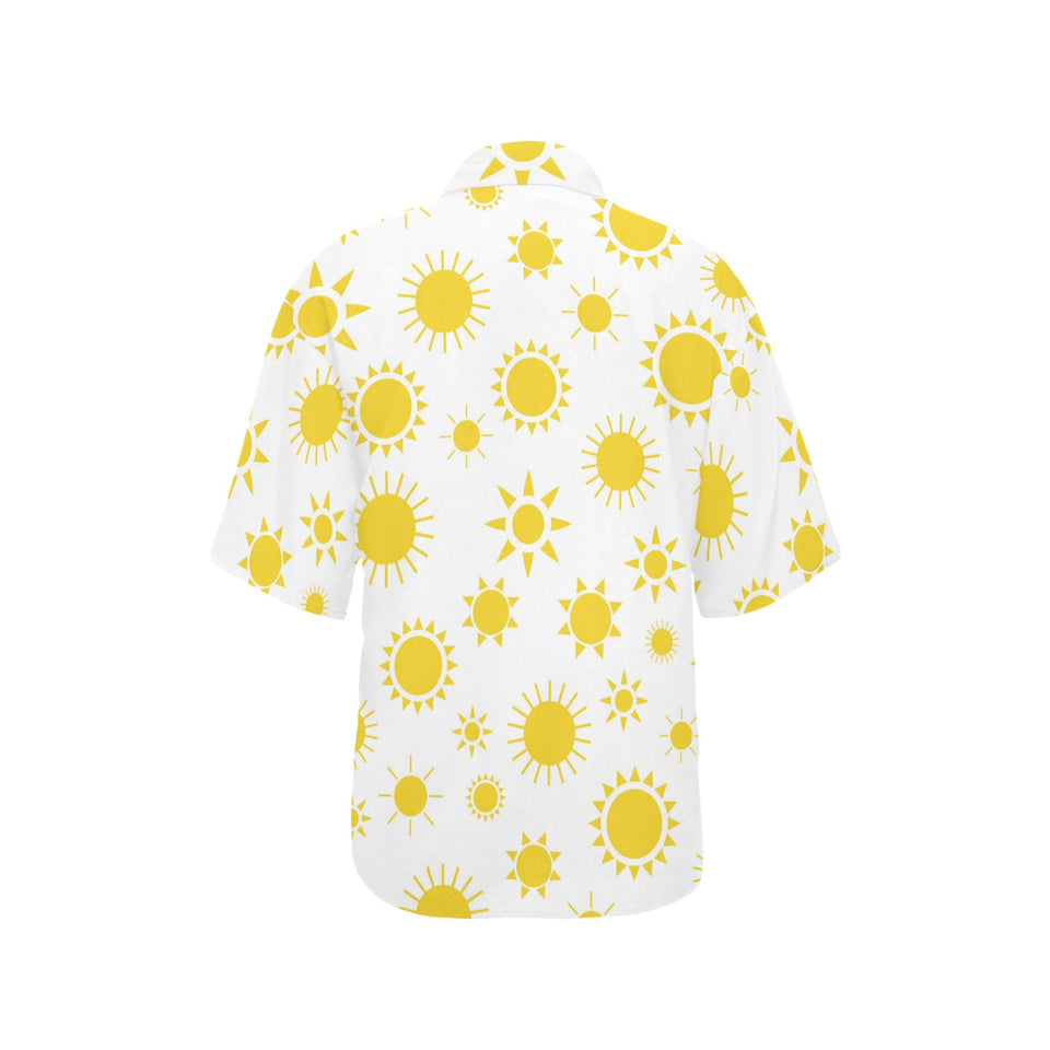 Sun pattern Women's All Over Print Hawaiian Shirt