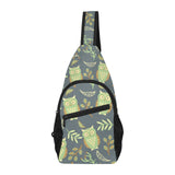 Cute owls leaves pattern All Over Print Chest Bag