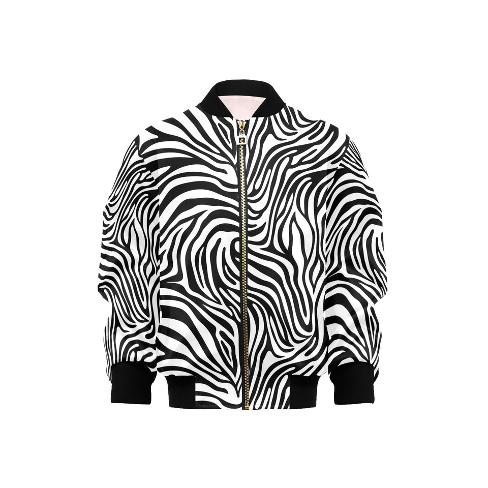 Zebra skin pattern Kids' Boys' Girls' Bomber Jacket
