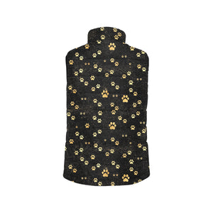 Dog Paws Pattern Print Design 05 Men's Padded Vest