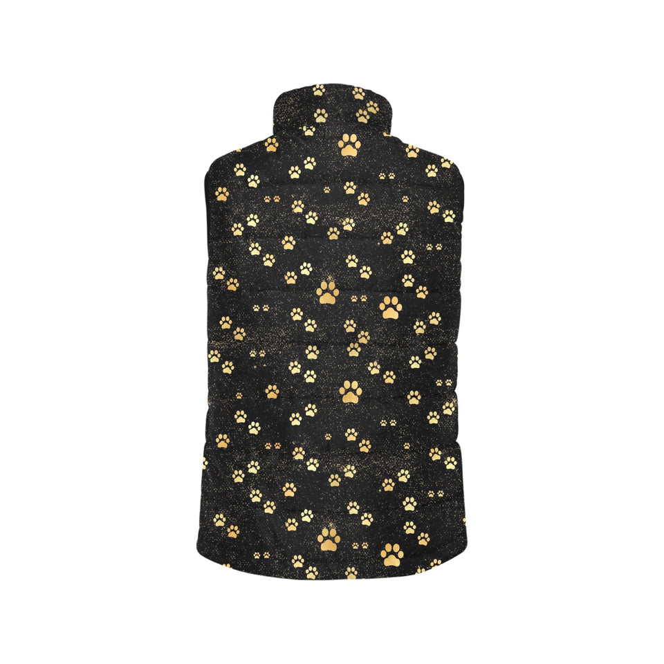 Dog Paws Pattern Print Design 05 Men's Padded Vest