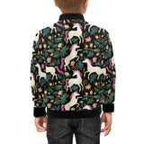 Unicorns forest background Kids' Boys' Girls' Bomber Jacket