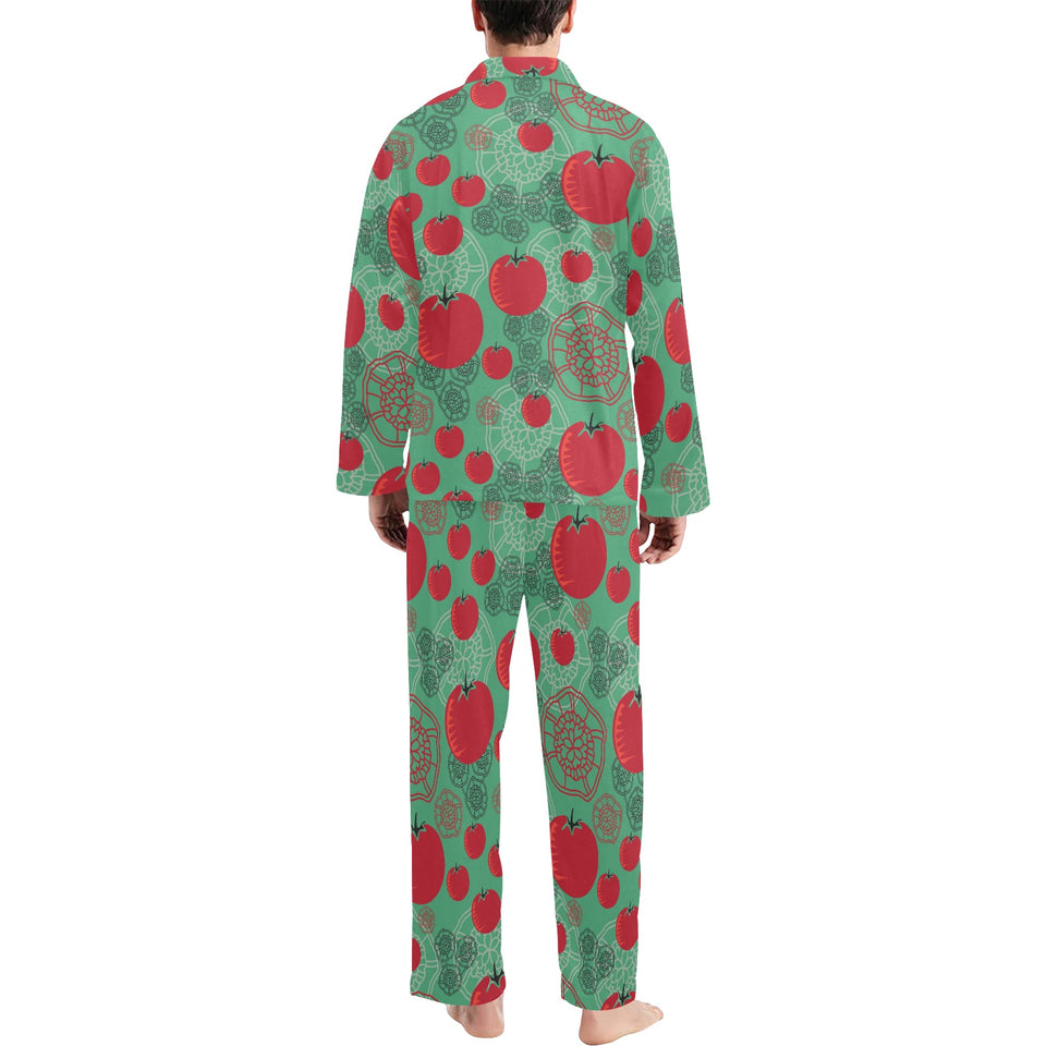 Tomato design pattern Men's Long Pajama Set