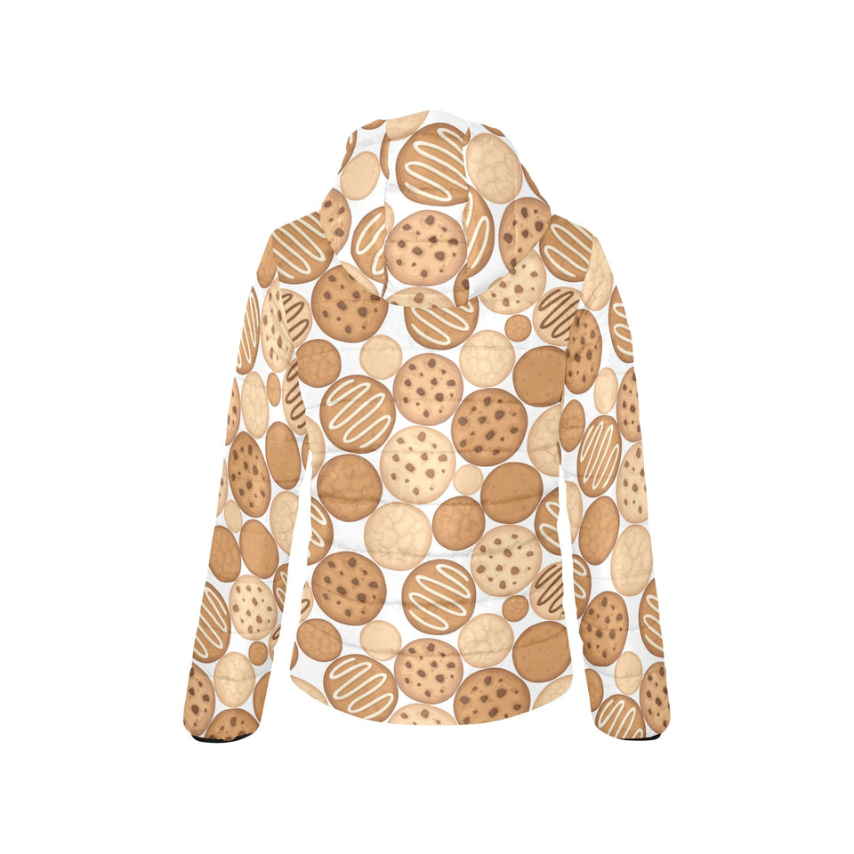 Various cookie pattern Women's Padded Hooded Jacket