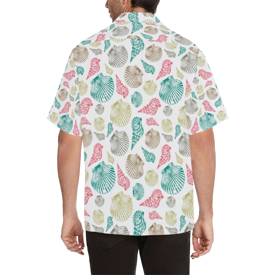Colorful shell pattern Men's All Over Print Hawaiian Shirt