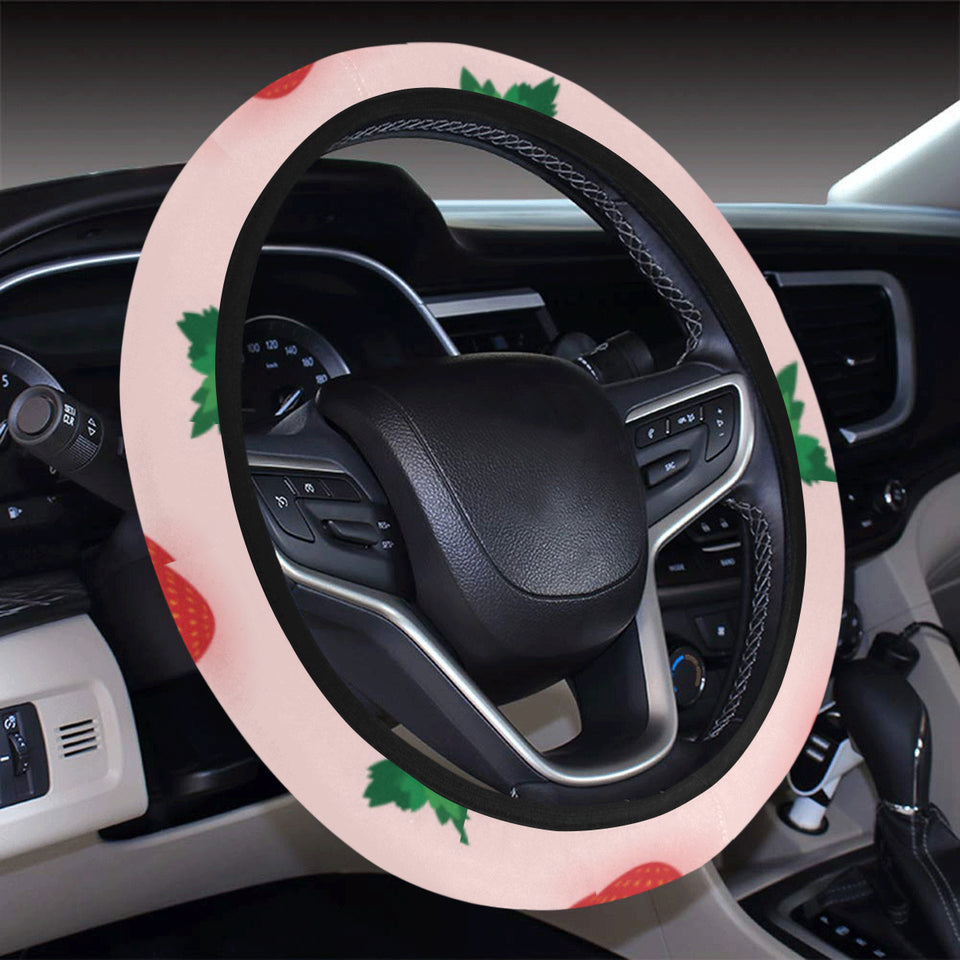 Strawberry beautiful pattern Car Steering Wheel Cover