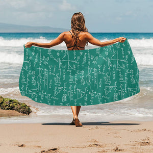 Math Pattern Print Design 01 Beach Towel