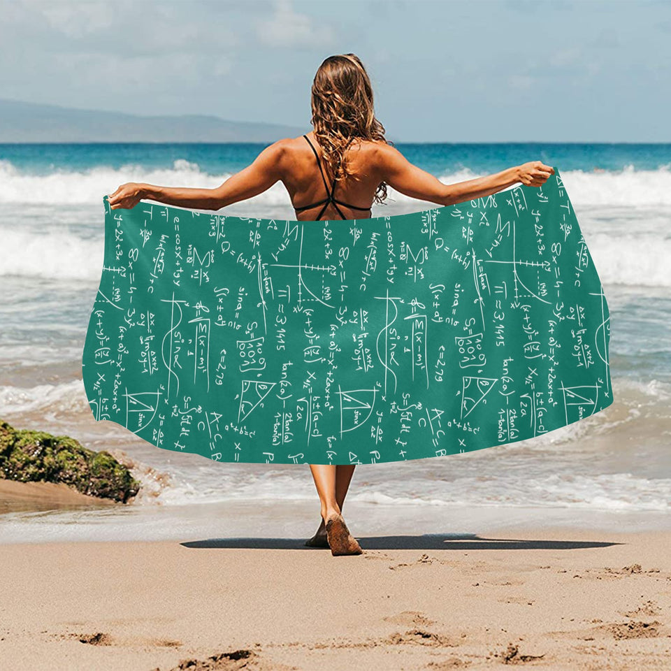 Math Pattern Print Design 01 Beach Towel