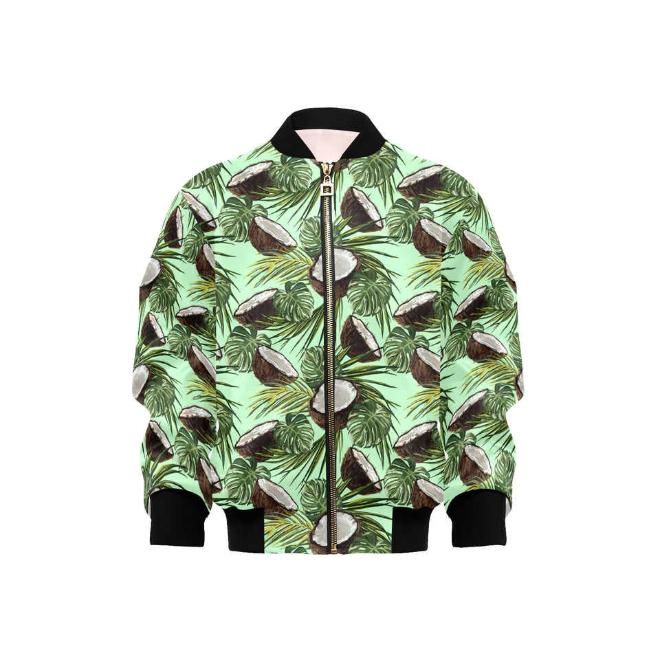 Coconut Pattern Print Design 02 Kids' Boys' Girls' Bomber Jacket